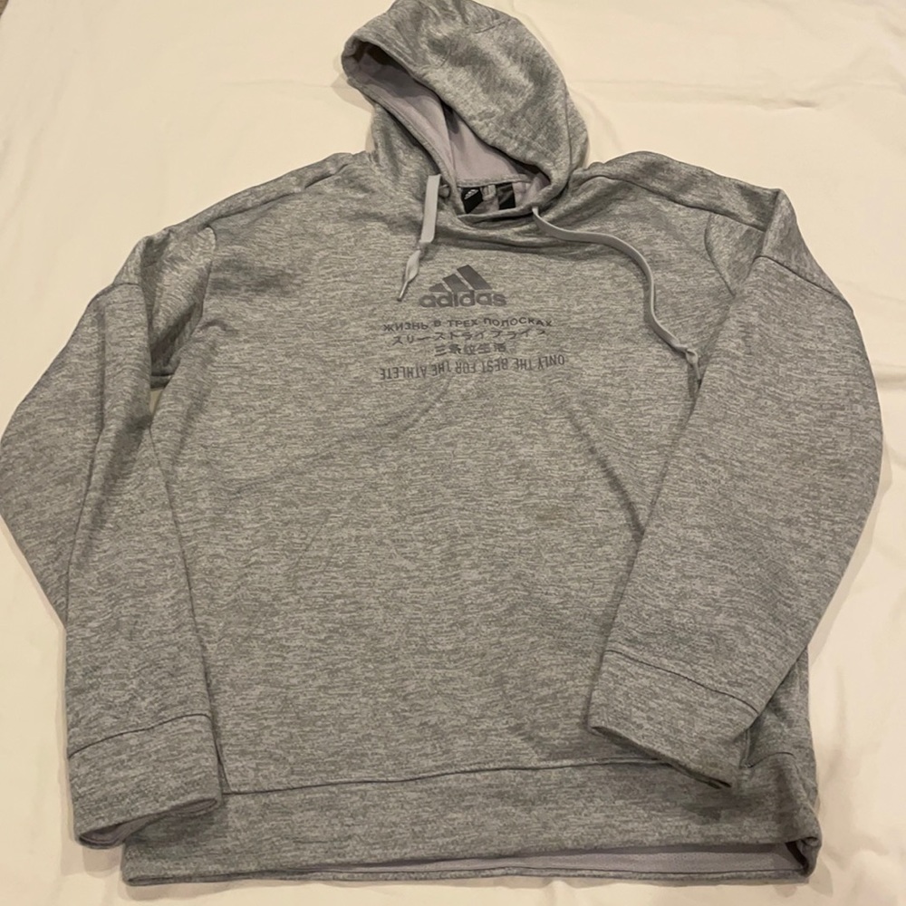 Adidas light weight hoodie gray